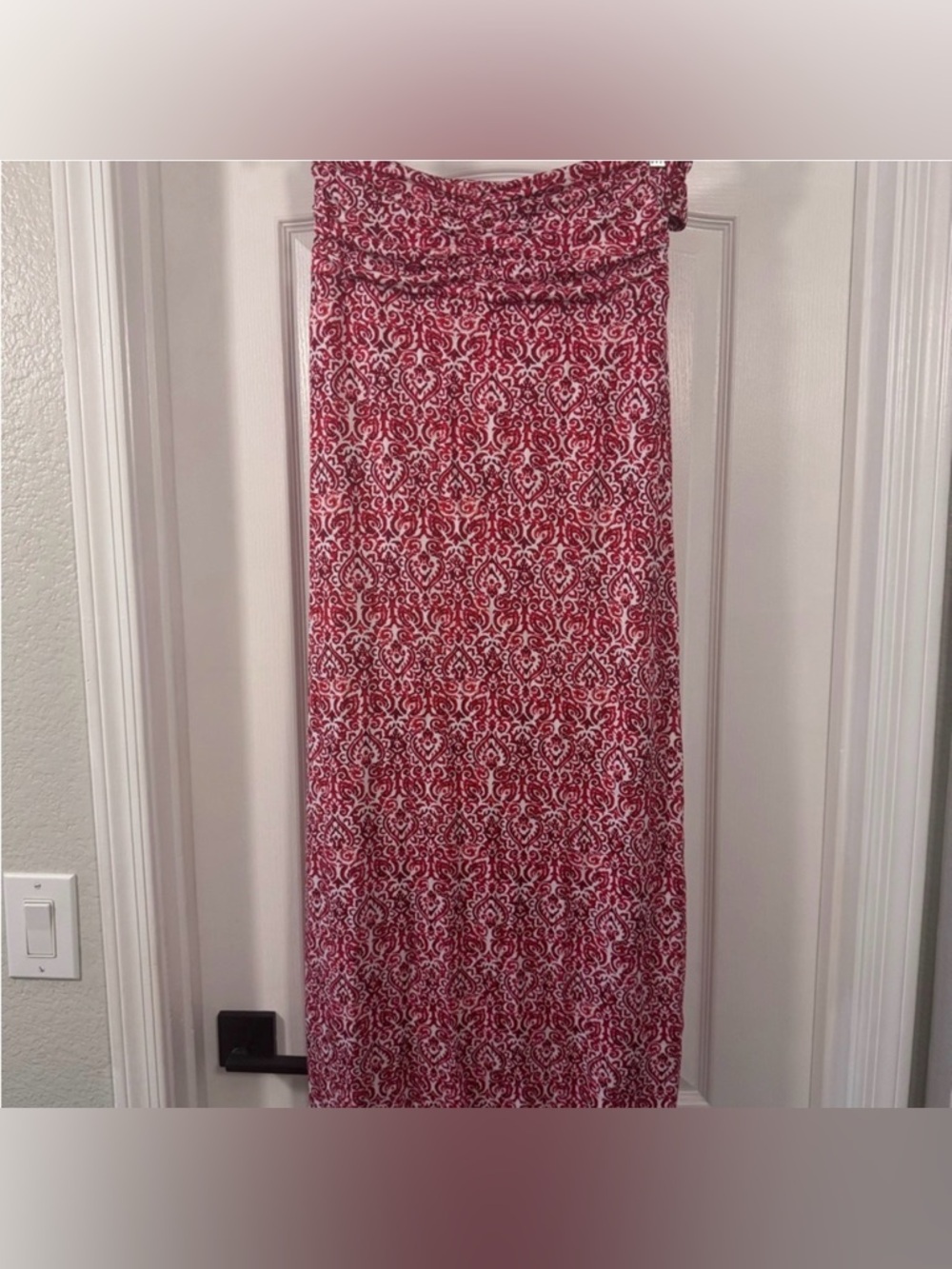 Michael Stars Red and White Printed Maxi Skirt - Picture 7 of 8